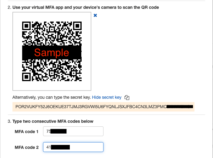 回到步驟6的畫面，輸入2組MFA code後點選Assign MFA | 羽昇國際部落格  - 加強AWS安全性的重要一環：多因素身份驗證（MFA）